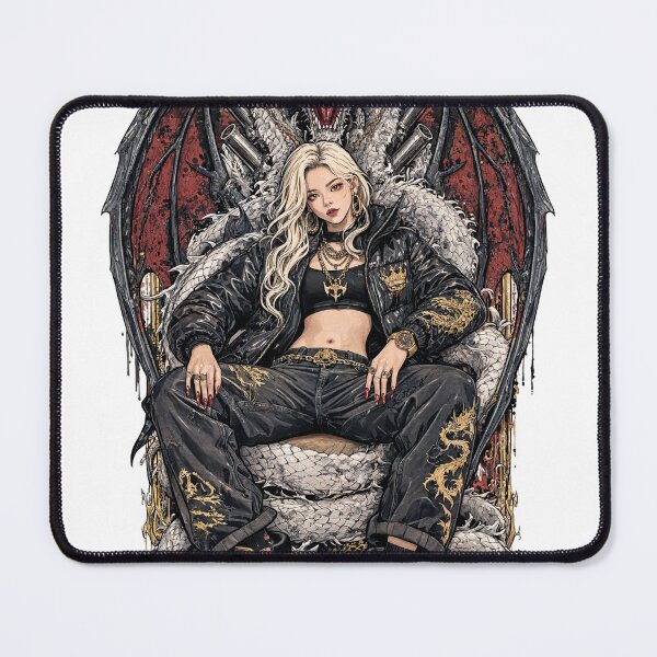 Item preview, Korean Queen & storm-born Dragon Tee - Dark Fantasy Ink-Wash Streetwear designed and sold by Ramases-Merch.