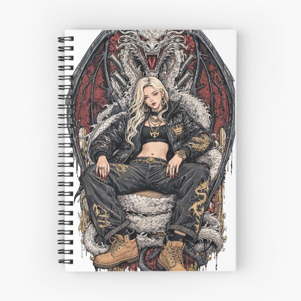 Item preview, Korean Queen & storm-born Dragon Tee - Dark Fantasy Ink-Wash Streetwear designed and sold by Ramases-Merch.