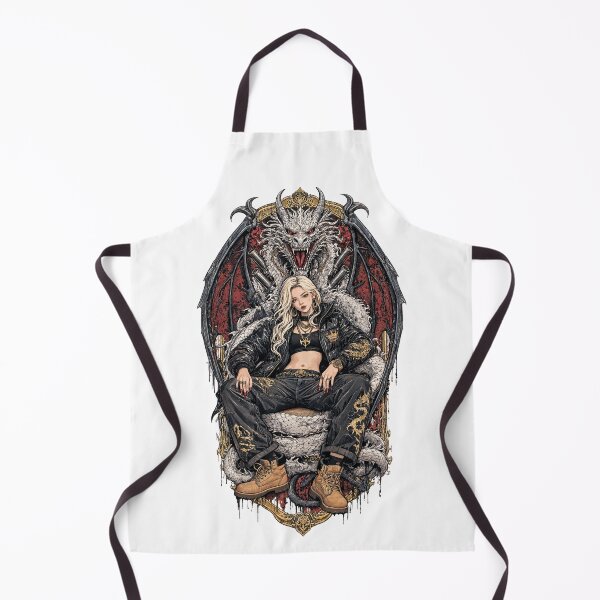Item preview, Korean Queen & storm-born Dragon Tee - Dark Fantasy Ink-Wash Streetwear designed and sold by Ramases-Merch.