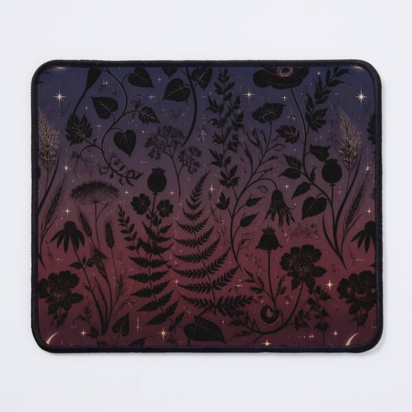 Item preview, Midnight Garden Botanical Silhouette Dark Flora Seamless Nature Pattern designed and sold by StickyGuys.