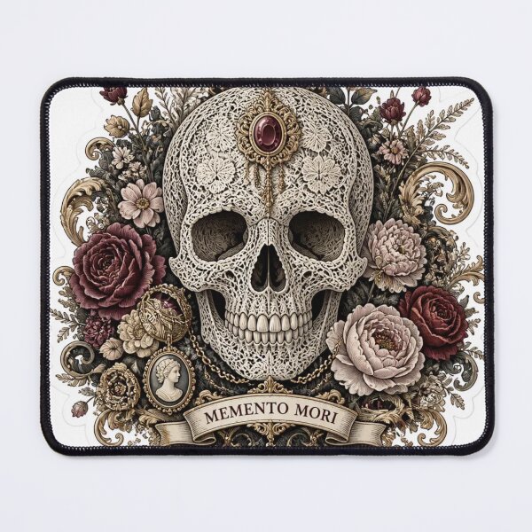Item preview, Lace Skull Memento Mori Dark Feminine Baroque Ornate designed and sold by StickyGuys.