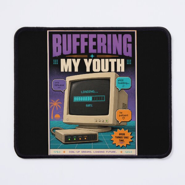 Item preview, Buffering My Youth Retro Internet Poster  designed and sold by Sketchlegacy.
