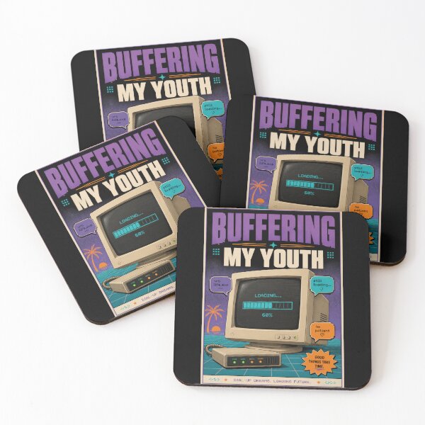 Item preview, Buffering My Youth Retro Internet Poster  designed and sold by Sketchlegacy.