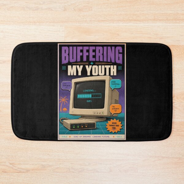 Item preview, Buffering My Youth Retro Internet Poster  designed and sold by Sketchlegacy.