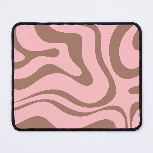 Item preview, Groovy Retro Modern Liquid Swirl Mocha and Blush Pink designed and sold by kierkegaard.