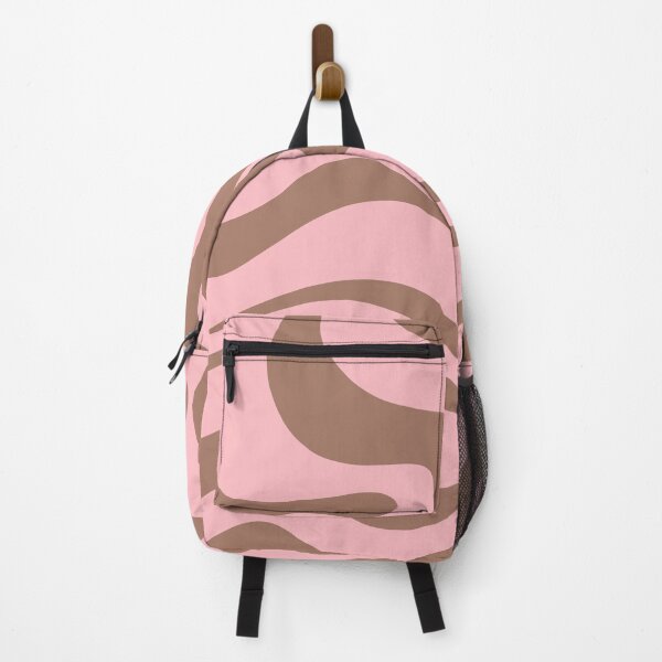Item preview, Groovy Retro Modern Liquid Swirl Mocha and Blush Pink designed and sold by kierkegaard.