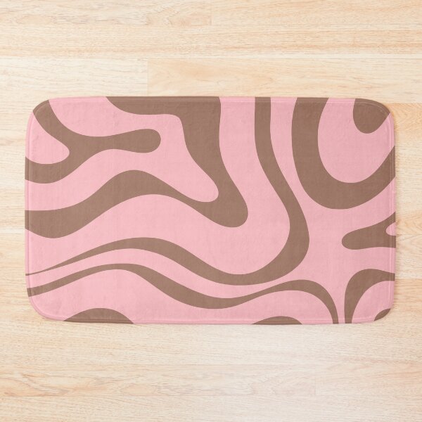Item preview, Groovy Retro Modern Liquid Swirl Mocha and Blush Pink designed and sold by kierkegaard.