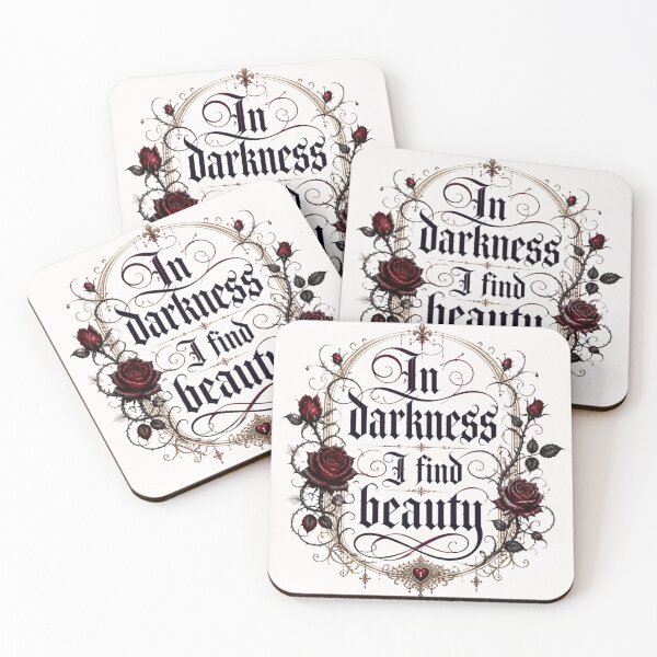 Item preview, Romantic Gothic Calligraphy Poetic Dark Aesthetic Typography Text Design designed and sold by StickyGuys.