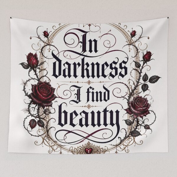 Item preview, Romantic Gothic Calligraphy Poetic Dark Aesthetic Typography Text Design designed and sold by StickyGuys.