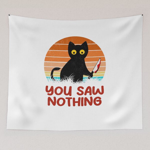 Item preview, Murder Cat - You Saw Nothing designed and sold by PurrfectHome.
