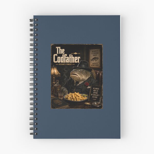 Item preview, The Codfather Funny Fish & Chips Mafia Parody designed and sold by Hornace88studio.