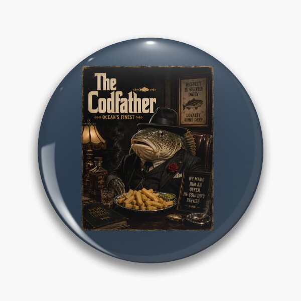 Item preview, The Codfather Funny Fish & Chips Mafia Parody designed and sold by Hornace88studio.
