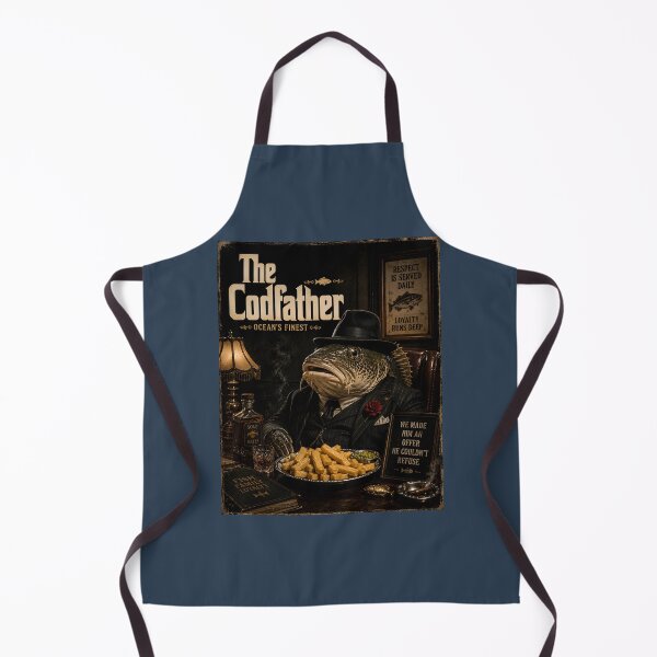 Item preview, The Codfather Funny Fish & Chips Mafia Parody designed and sold by Hornace88studio.