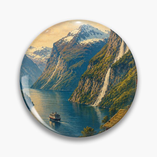 Item preview, Norway Travel Poster – Land of Fjords and Nature’s Masterpiece designed and sold by ElartedeNoel.
