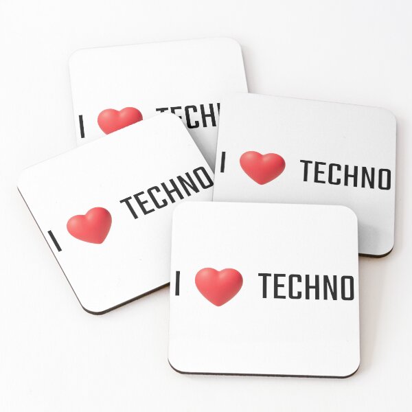 Item preview, I love techno designed and sold by CONFORMIST-REBEL.