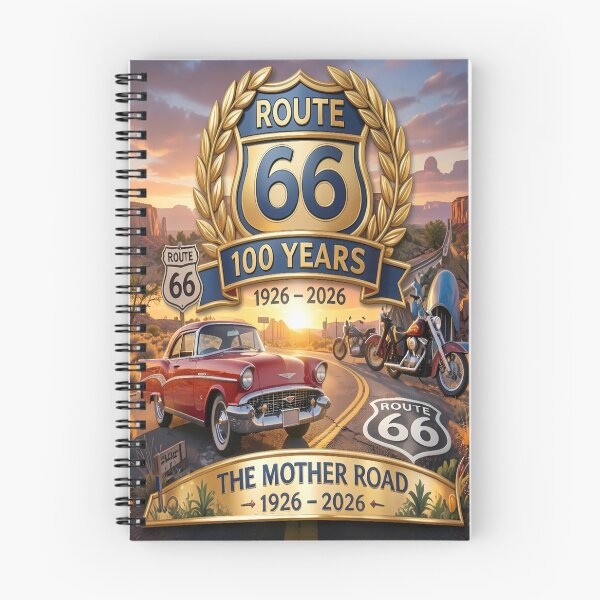 Item preview, Route 66 Centennial 1926-2026 | 100 Years of The Mother Road Classic Car Americana Design designed and sold by DigiArt8Design.