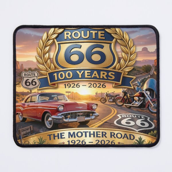 Item preview, Route 66 Centennial 1926-2026 | 100 Years of The Mother Road Classic Car Americana Design designed and sold by DigiArt8Design.