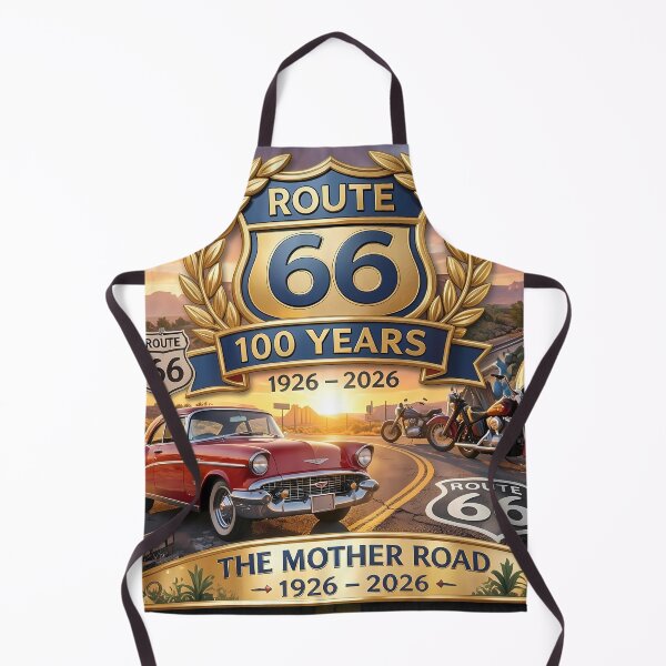 Item preview, Route 66 Centennial 1926-2026 | 100 Years of The Mother Road Classic Car Americana Design designed and sold by DigiArt8Design.