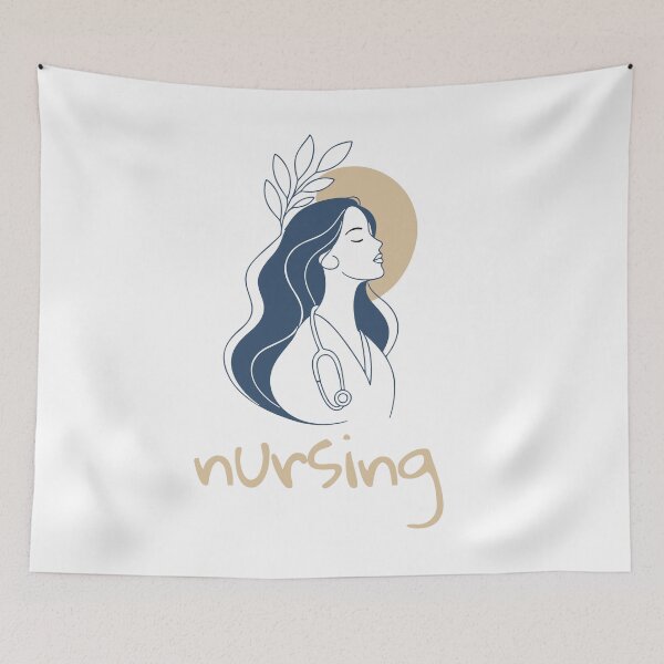 Item preview, Nursing Identity Portrait — Nurse Gift | Botanical RN Shirt Nurse Illustration Art designed and sold by KiwyStudio.