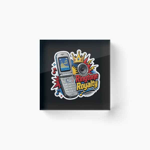 Item preview, Ringtone Royalty Y2K Flip Phone Sticker  designed and sold by Sketchlegacy.