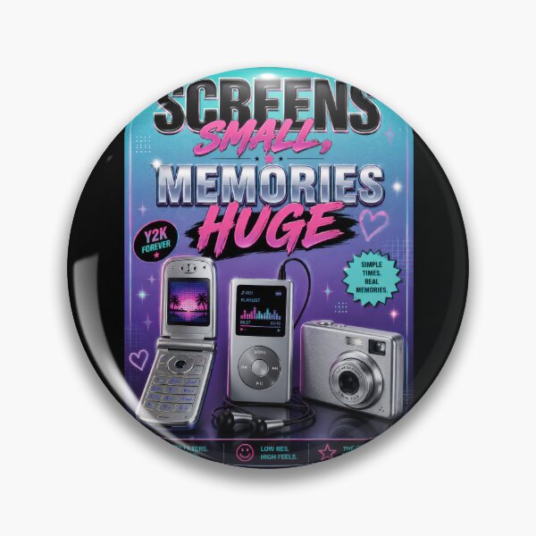 Item preview, Screens Small, Memories Huge Y2K Poster  designed and sold by Sketchlegacy.