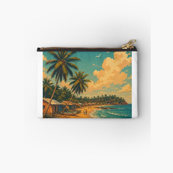 Item preview, Côte d'Ivoire Vintage Travel Poster | West Africa Coastal Beach & Tropical Paradise Art Print designed and sold by ElartedeNoel.