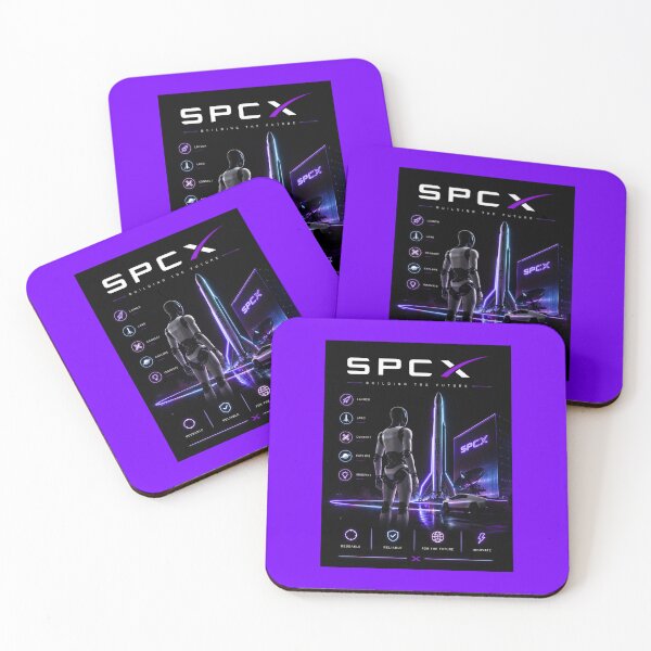 Aperçu de l'œuvre Design de fusée pour investisseurs avec le symbole boursier SpaceX SPCX | Cadeau sur le marché boursier spatial créée et vendue par TEEJAMBOREE.