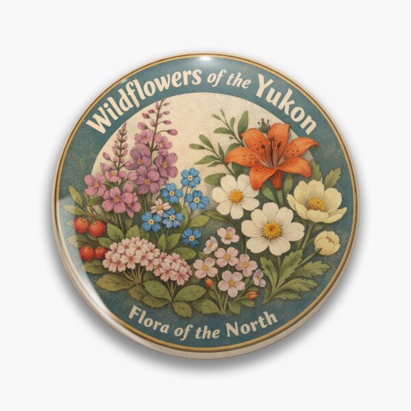 Item preview, Wildflowers of the Yukon – Vintage Botanical Sticker designed and sold by SachaMuru.