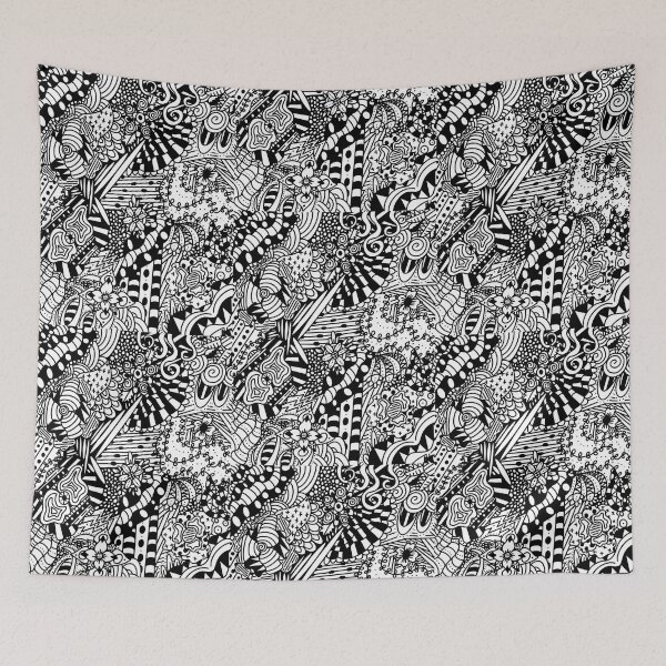 Item preview, Zentangle Pattern Black & White designed and sold by Lavender Frog Studios.