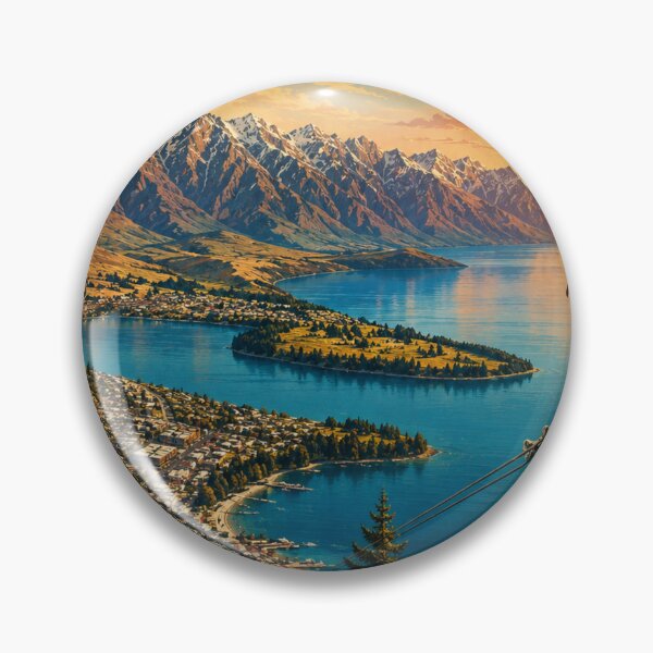 Item preview, Queenstown New Zealand Vintage Travel Poster – Adventure Capital of the World designed and sold by ElartedeNoel.