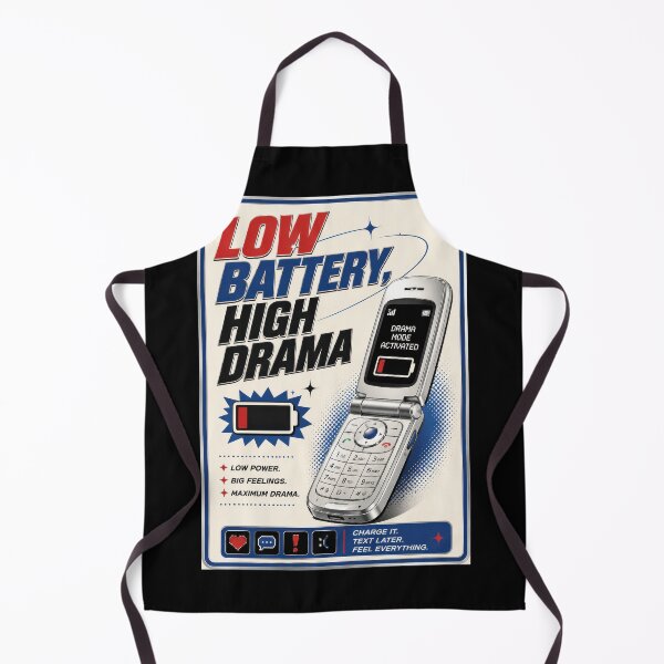 Item preview, Low Battery High Drama Y2K Flip Phone Poster  designed and sold by Sketchlegacy.