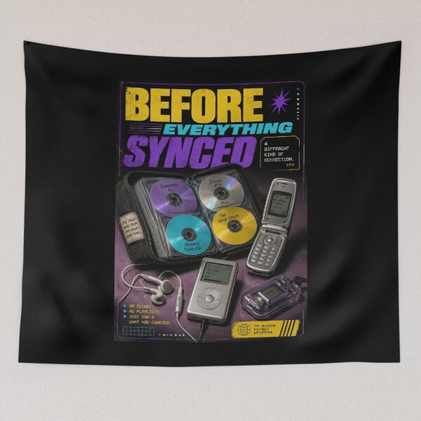 Item preview, Before Everything Synced Y2K Music Poster  designed and sold by Sketchlegacy.
