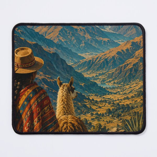 Item preview, The Andes Vintage Travel Poster – Majestic South America Mountain Landscape Art Print designed and sold by ElartedeNoel.