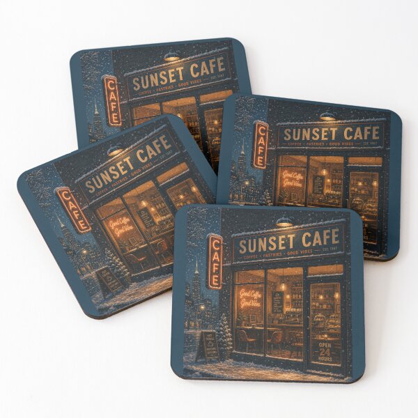 Item preview, Take Me Somewhere Quiet – Cozy Winter Cafe Design designed and sold by QuietlyBecoming.