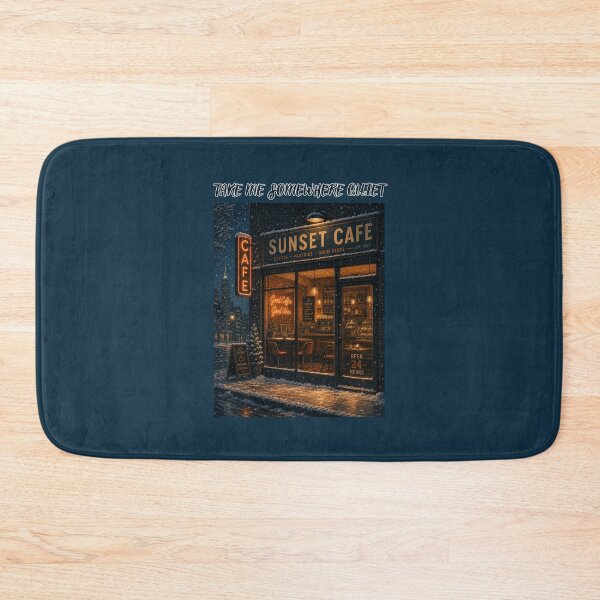 Item preview, Take Me Somewhere Quiet – Cozy Winter Cafe Design designed and sold by QuietlyBecoming.
