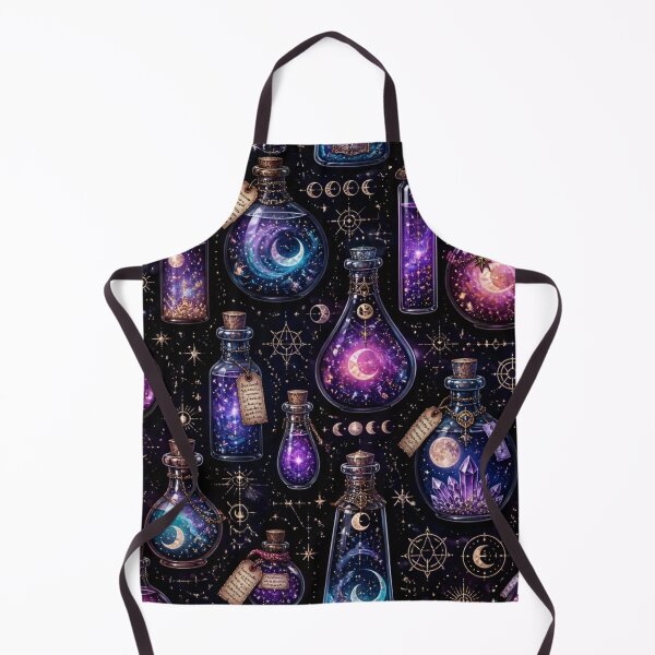 Item preview, Cosmic Witch Potion Bottle Galaxy Seamless Mystical Space Pattern designed and sold by StickyGuys.