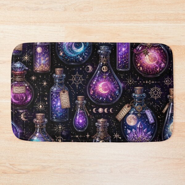 Item preview, Cosmic Witch Potion Bottle Galaxy Seamless Mystical Space Pattern designed and sold by StickyGuys.