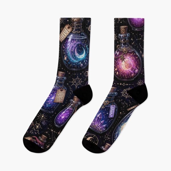 Item preview, Cosmic Witch Potion Bottle Galaxy Seamless Mystical Space Pattern designed and sold by StickyGuys.