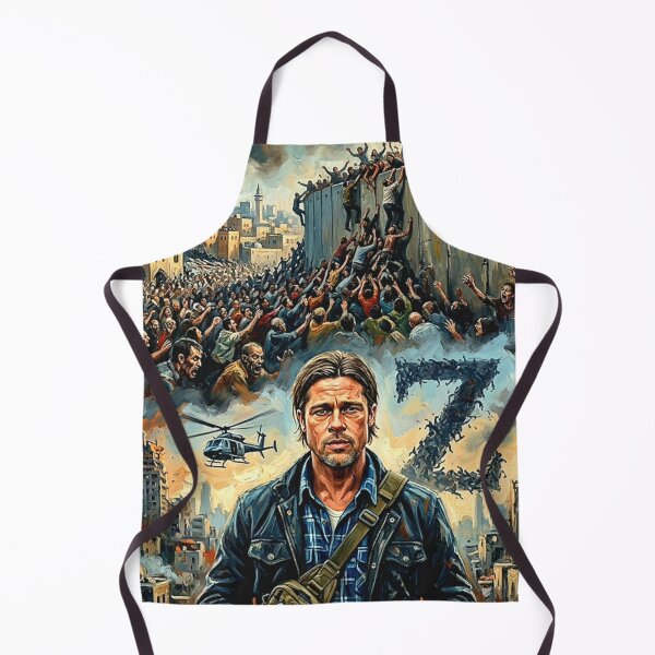 Item preview, World War Z Retro Apocalyptic Zombie Sci-Fi Thriller Tribute Art Movie Poster designed and sold by Art's Diner.