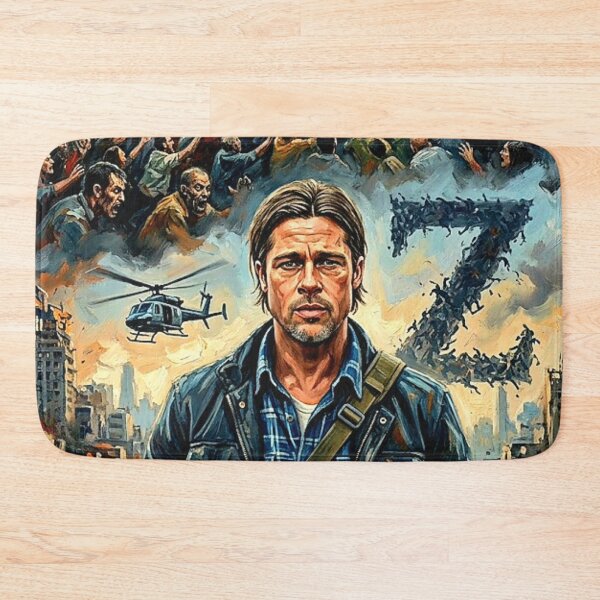 Item preview, World War Z Retro Apocalyptic Zombie Sci-Fi Thriller Tribute Art Movie Poster designed and sold by Art's Diner.