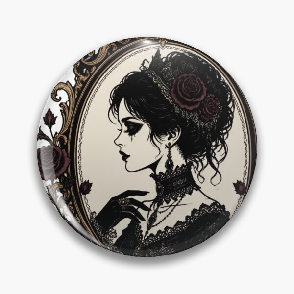 Item preview, Victorian Gothic Cameo Silhouette Dark Romantic designed and sold by StickyGuys.