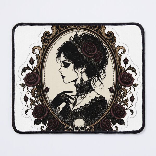 Item preview, Victorian Gothic Cameo Silhouette Dark Romantic designed and sold by StickyGuys.