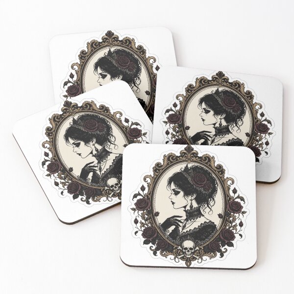 Item preview, Victorian Gothic Cameo Silhouette Dark Romantic designed and sold by StickyGuys.