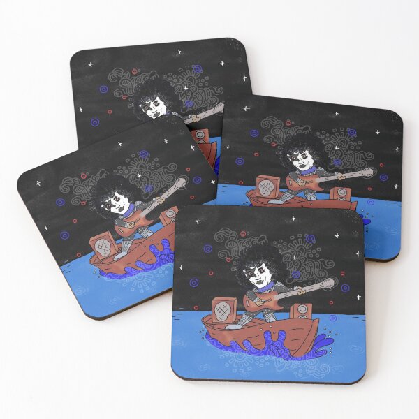 Item preview, Guitarist Boat Night Dark Water designed and sold by Aboulkorom.
