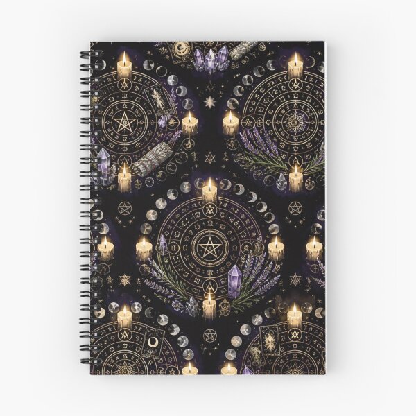 Item preview, Moonlit Occult Ritual Circle Seamless Mystical Witchy Pattern  designed and sold by StickyGuys.
