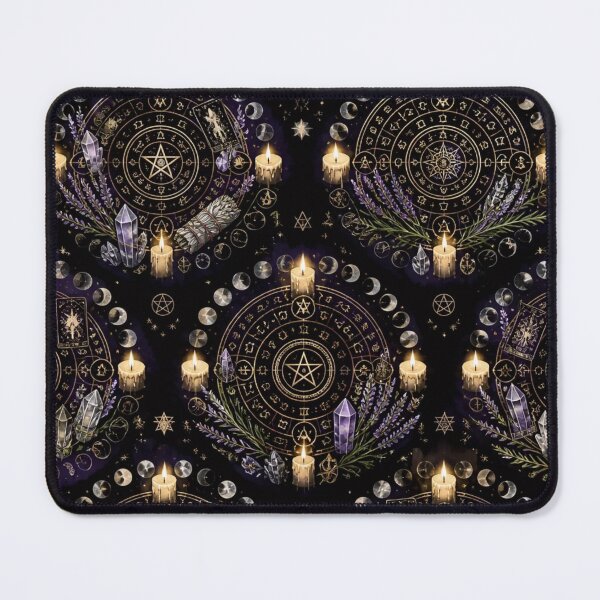 Item preview, Moonlit Occult Ritual Circle Seamless Mystical Witchy Pattern  designed and sold by StickyGuys.