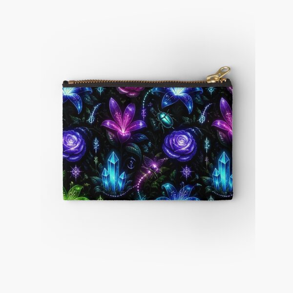 Item preview, Bioluminescent Dark Flora Glowing Garden Magical Seamless Witchy Pattern designed and sold by StickyGuys.