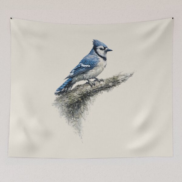 Aperçu de l'œuvre Blue Jay Perched créée et vendue par StudioBloodmoon.