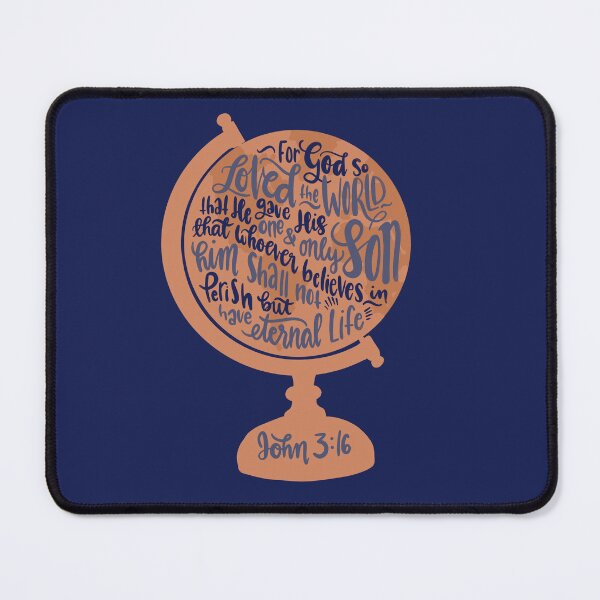 Item preview, John 3:16 Hand lettered Bible verse designed and sold by NewBranchStudio.
