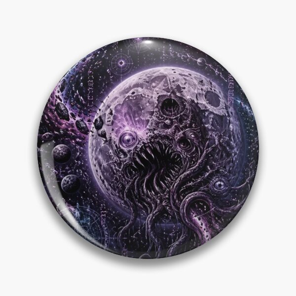 Item preview, Devouring Moon Cosmic Horror Dark Beauty Seamless Celestial Pattern designed and sold by StickyGuys.